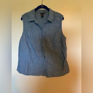 Bit & Bridle Gray Boxy Button Down Shirt